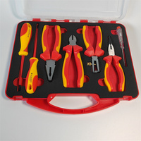 S672-7 SFREYA VDE 1000V Coffret d'outils isolés bicolore 7 pièces avec tournevis et pinces