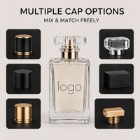 Flacons de parfum carrés en verre transparent avec pulvérisateur atomiseur, sérigraphie, diffuseur d'aromathérapie portable rechargeable 50 ml