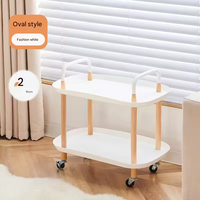 Nouvelle mode, chariot utilitaire en plastique noir à quatre roues pour cuisine et chambre
