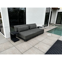 Table et chaises d'extérieur en aluminium Offre Spéciale ensemble de mobilier d'extérieur en métal noir de luxe pour hôtel ensemble de salle à manger d'extérieur en aluminium