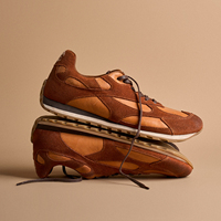 Chaussures décontractées vintage de créateur en gros, baskets légères pour hommes en cuir véritable, style rétro, fabriquées à la main, prix d'usine