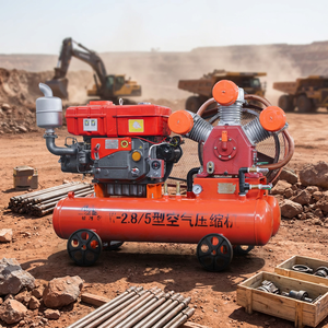 Compresseur à piston portable pour moteur diesel minier 2,8 m/min 15 kW 5 bars, pièces de rechange pour réservoir d'air de forage de roche - Product Image 1