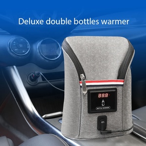 Bolso <span class=keywords><strong>calentador</strong></span> de <span class=keywords><strong>biberones</strong></span> para <span class=keywords><strong>coche</strong></span>, gran capacidad, calefacción rápida, gris, enchufe DC, gran oferta - Product Image 4