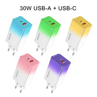 65W GaN USB-C Wandladegerät PD Schnellladung 3/2 Anschlüsse 2/1 USB-C 1 USB-A EU-Stecker Adapter für Handy Tablet Laptop