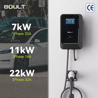 OEM baru plastik EV Wallbox penutup 7kw 11kw 22kw stasiun pengisian dengan antarmuka GB standar dudukan dinding kandang pengisi daya