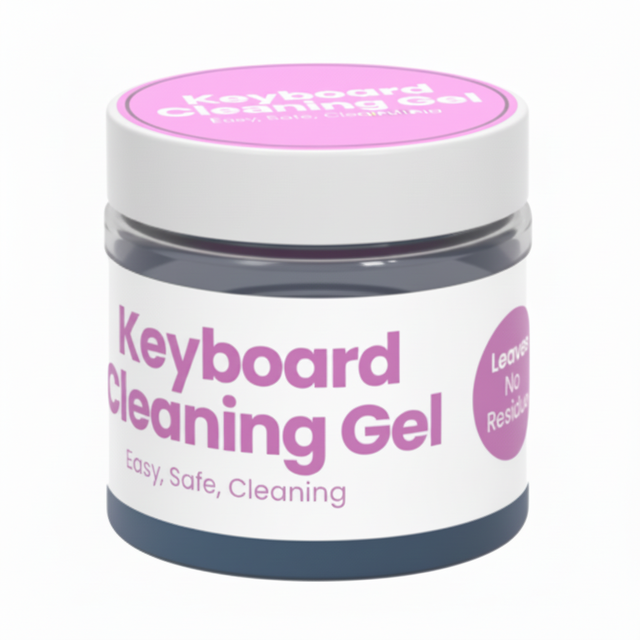 Blue Cleaning Gel Effectively Absorbs Dust From Keyboard Corners and Car Surfaces