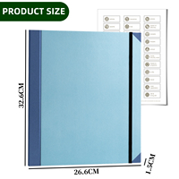 Classeur à anneaux transparent format A4 avec pochettes extensibles, impression numérique, organiseur de documents importants