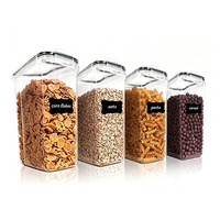 Ensemble de boîtes de conservation alimentaire hermétiques empilables BX à capacités multiples avec couvercles pour la cuisine, les collations et les pâtes