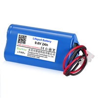 Batterie LifePO4 personnalisée 9,6 V 2000 mAh 3S 4S 18650 pour équipement de topographie, projecteur ferroviaire, instrument de terrain CE Rohs