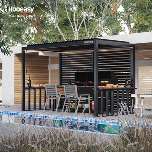 Pérgola de Aluminio para Jardín, Modelo 8610Q, de Hooeasy, Moderna, para Exteriores, con Espacio para Cocina, Barbacoa, Gazebo, Patio Trasero - Product Image 5