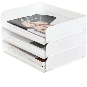 JH-Mech 4-stufiges Metall-Desktop-Dokumenten regal für Letter/A4 Stack able Desk File Document Letter Tray Organizer