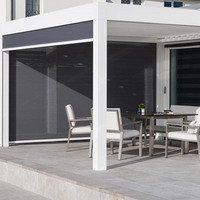 Ziptrack-persiana enrollable para ventanas, parasol de pantalla inteligente con cremallera para patio, para exteriores