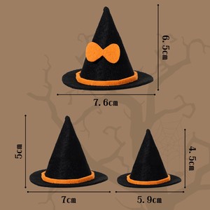 Mini chapeau de sorcière d'Halloween pour loisirs créatifs, poupées, cupcakes, bouteilles, chapeau en feutre pour hamster, costume pour petits animaux, chapeau de sorcier, décoration d'Halloween - Product Image 4