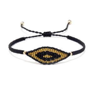 Braccialetto Macramè Fatto a Mano Stile Vintage Hippie con Occhio di Allah (Mati) - Amuleto Protettivo Greco Contro il Malocchio per Donna e Uomo, Gioiello da Regalo - Product Image 6