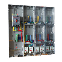 Boîtier métallique en acier inoxydable industriel, verrouillage à clé, antivol, résistant aux intempéries, triphasé, pour extérieur, boîte à compteur électrique