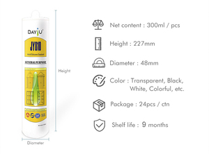JY810 Excellent Adhesion on Glass and Aluminum Surfaces Perfect for Sealing Door and <strong>Window</strong> Acetic Sealant Caulking <strong>Silicone</strong> - Product Image 6