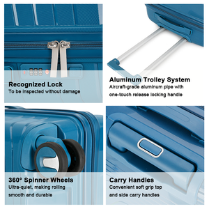 Juego <span class=keywords><strong>de</strong></span> Maletas Rígidas Personalizadas <span class=keywords><strong>de</strong></span> Fábrica, Unisex, Antirrobo, con Ruedas, Casuales, con Forro <span class=keywords><strong>de</strong></span> Poliéster para Viajes al Aire Libre - Product Image 2