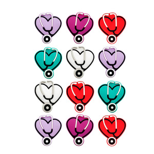 <b>Silicone</b> Solid Color Colored Flat Loose <b>Beads</b> Large Straight Hole Beading DIY Accessories for Phone Keychains Pens Wholesale - Product Image 5