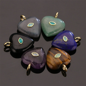 Perhiasan Bergaya Liontin Bentuk Hati dari Batu Permata Alami dengan Pesona CZ Hadiah untuk Wanita - Product Image 5