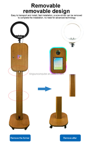 Photomaton rétro avec éclairage RVB, finition bois, pour iPad et appareil photo reflex numérique - Product Image 6