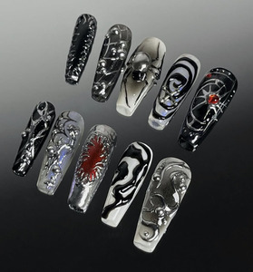 Venta al por mayor personalizado hecho a mano bailarina prensa francesa Stiletto diseño acrílico uñas artificiales arte para mujeres gran oferta OEM - Product Image 3