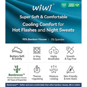 Chemise de nuit personnalisée pour femme en viscose de bambou, manches courtes, robe de nuit, vêtements de détente, tailles S à XXL - Product Image 6