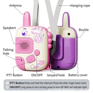 Talkies-walkies pour enfants, lot de 2, longue portée 1,5-3 km, jouet en plastique au design mignon, pour 4-6 ans, avec guide d'achat et vidéo - Product Image 4