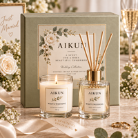 AIKUN Coffret Cadeau Diffuseur à Bâtonnets Minimaliste Écologique Longue Durée par Équipe de Designers Professionnels pour Acheteurs de Mariages