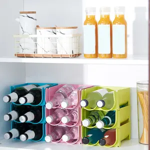 <b>Stackable</b> Plastic Anti-Skid Beverage Rack for Home Kitchen Beer Cola <b>Storage</b> <b>Box</b> Organizer for Refrigerator Can & Food Items - Product Image 2