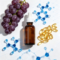 Sérum hydratant anti-âge pour le visage, étiquette personnalisée OEM, extrait naturel de pépins de raisin