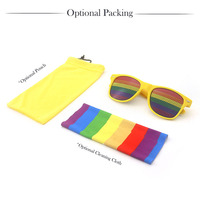 Lunettes de soleil drapeau personnalisé USA UK France Italie Allemagne Fan sténopé autocollant pays Football événement lunettes de soleil rouges
