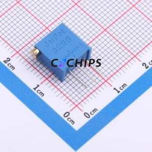 Résistance/potentiomètre réglable 3296X-1-500, composant traversant (THT)-3P, 9,5x4,9 mm, résistance 50 ohms, 10 %, 500 mW, 250 ppm/ ℃ - Product Image 1