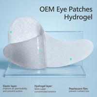 Patchs Hydrogel Contour des Yeux au Peptide et Centella, Grand Format Croissant, Raffermissants, Anti-Rides, Anti-Cernes, Anti-Poches, Hydratants, Véganes, Marque Blanche