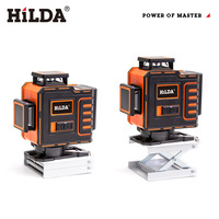 Hilda 2022 niveau Laser à faisceau vert à 16 lignes croisées niveau Laser à nivellement automatique avec support