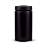 Top Blue pot d'herbes 500 ml boîte en verre ultraviolet anti-odeur boîte de pot de cachette conteneur UV avec hygromètre