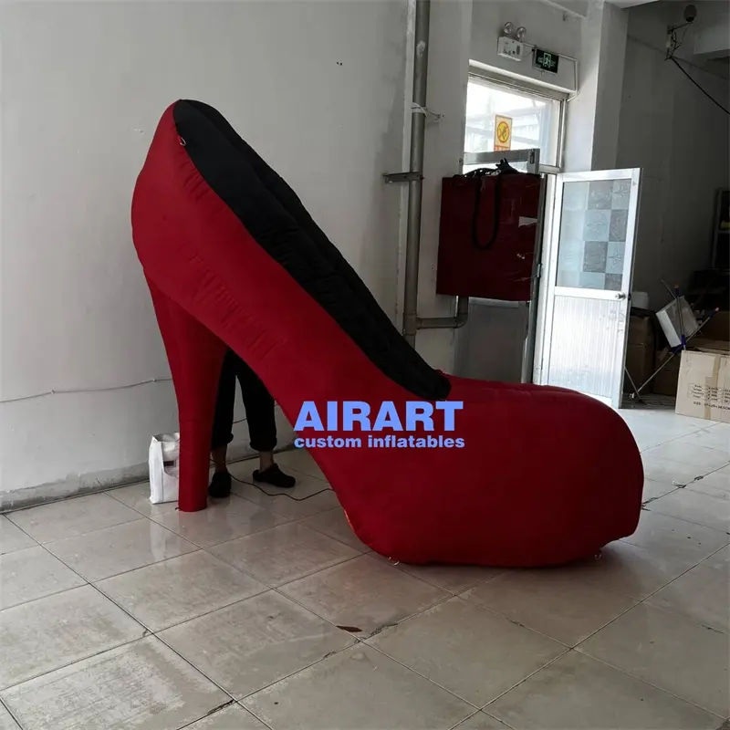 Bespoke shape factory outlet inflatable red heal,inflatable red shoes balloon for sale