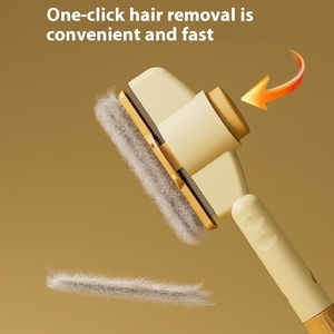 Sang Trọng Mở Nút Thiết Kế Lược Bàn Chải Cho Mèo Chó Đặc Biệt Tạo Tác Cho Tóc Dài Loại Bỏ Nổi Tóc Loại Bỏ Nhựa Vật Nuôi - Product Image 3