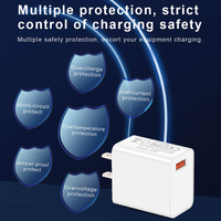 Chargeur rapide USB 18W QC3.0 Source Factory, adaptateur secteur mural EU/US/UK pour smartphone, montre connectée, bloc de charge Android