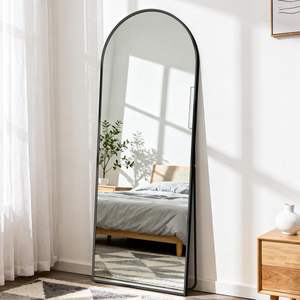 <b>Arched</b> Full Length <b>Mirror</b> Aluminum Frame Floor Standing Modern Design Handmade 2mm Thick for Bedroom Living Room Home Use - Product Image 6
