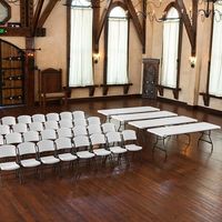 Table pliante moderne en plastique pour événements extérieurs, 180 cm (72 pouces), légère, pour 10 personnes, idéale pour la location de salles de fête et les événements en plein air.