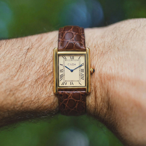 CILOA puede personalizar relojes cuadrados dorados para hombre, regalos de lujo nuevos, elegantes y de alta calidad, relojes de cuarzo impermeables. - Product Image 5