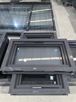 Ventanas Corredizas de Alta Calidad Estilo Americano y Francés con Diseño de Rejilla, Hechas de Aleación de Aluminio