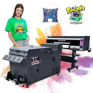 DTF Inkjet Printer A1 Size 60cm Cm Start Kit DTF Printer Full Set Machine Heat Transfer I3200 A1 DTF Printer Shaking Powder