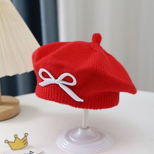 Nuovo Berretto da Bambina Stile Autunno Inverno con Fiocco, Caldo e Antivento, Cappello Lavorato a Maglia per <span class=keywords><strong>Neonata</strong></span> - Product Image 3