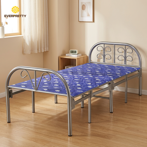<span class=keywords><strong>Lit</strong></span> pliant en métal au design moderne avec matelas pour dortoir scolaire, bureau, chambre d'amis, chambre à coucher - Product Image 3
