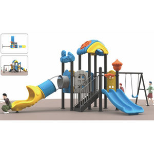 Aire de jeux d'<span class=keywords><strong>aventure</strong></span> pour enfants avec toboggan en forme de cockpit d'avion et grimpeur à filet de cargaison pour le plaisir au parc - Product Image 5