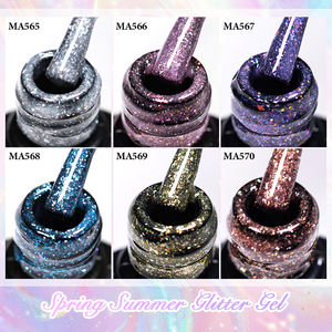 MEET ACROSS 7ml Semi-Transparent <span class=keywords><strong>Macaron</strong></span> Couleur Soak Off Nail Art Gel Vernis <span class=keywords><strong>pour</strong></span> Manucure Paillettes Paillettes Gel Vernis À <span class=keywords><strong>Ongles</strong></span> - Product Image 5