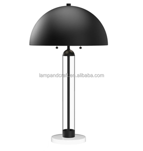 Lampes de table à double interrupteur à chaîne avec ports USB et prise de courant, abat-jour en lin et base noire pour chambre d'hôtes, chambre à coucher, salon - Product Image 3