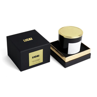 Custom Textured Rigid Paper White Printing Eco Friendly Candle Packaging Caixa De Vela Personalised Candle Box With Lid Logo