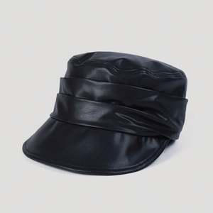 Nouvelle Arrivée Automne Hiver Casquette Gavroche en Cuir PU pour Femme et Fille – Élégante, Tendance, Chapeau Béret à Calotte Plate - Product Image 5